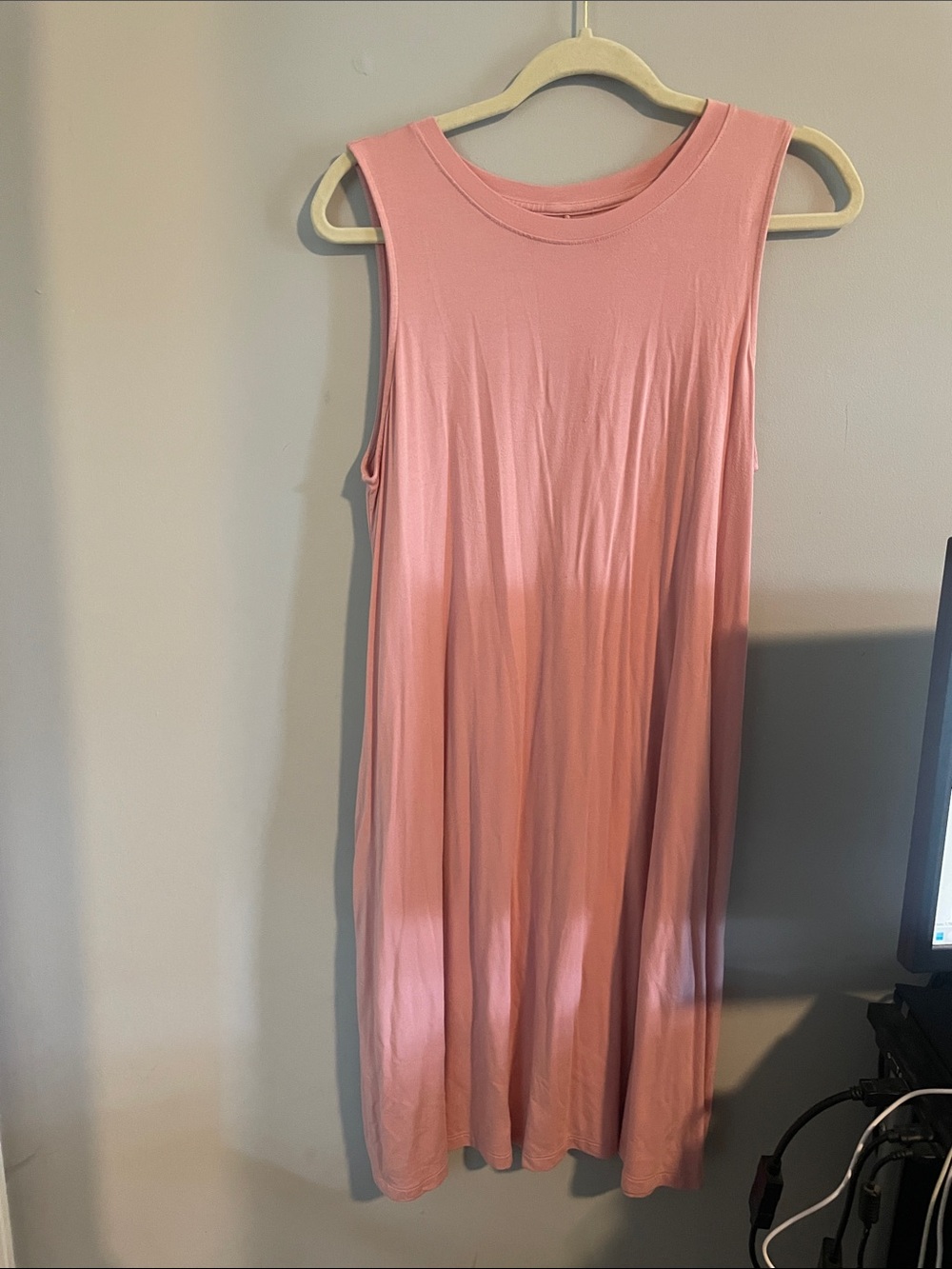 Time and Tru Pink Sleeveless Midi Swing Dress